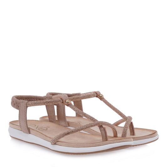 EXE SANDAL - NUDE METALLIC