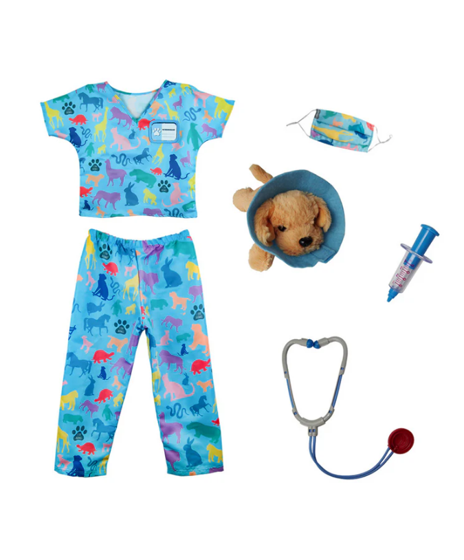 VETERINARIAN SCRUBS WITH ACCESSORIES 5-6
