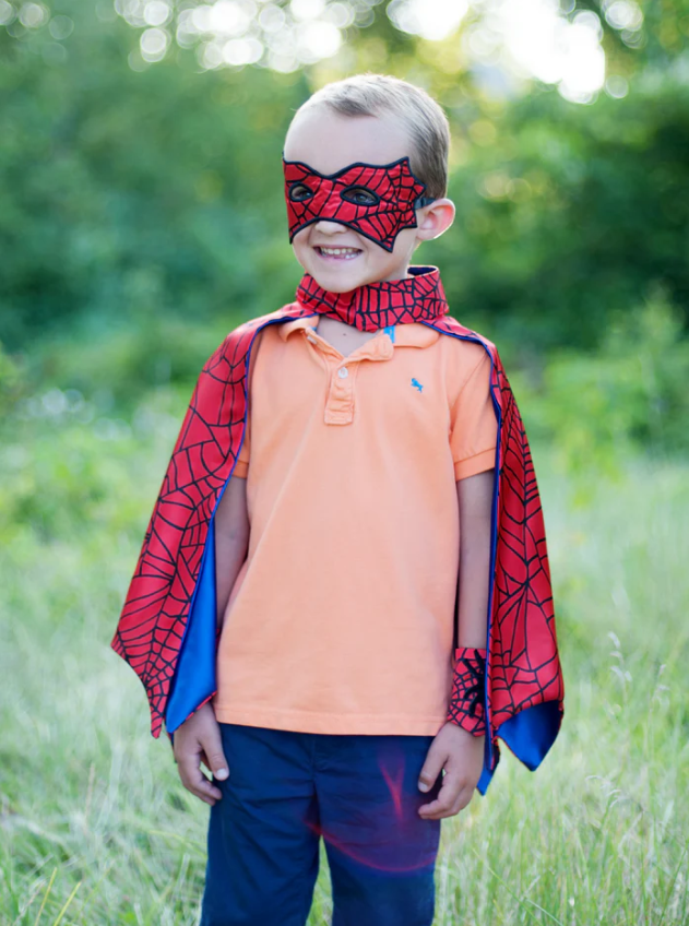 GREAT PRETENDERS SPIDER CAPE SET WITH MASK AND CUFFS