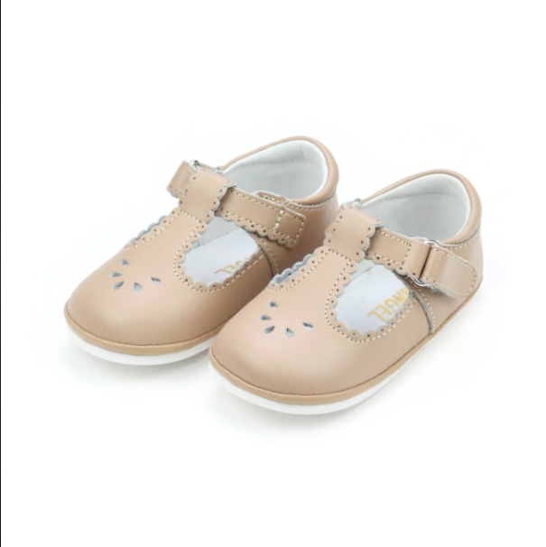 LAMOUR DOTTIE T-STRAP MULTIPLE COLORS-LATTE OR PINK