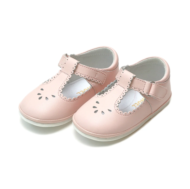 LAMOUR DOTTIE T-STRAP MULTIPLE COLORS-LATTE OR PINK