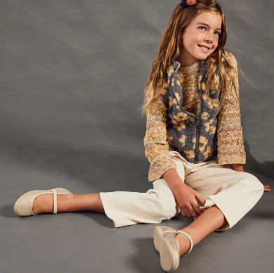 CHILDREN CHIC LUNA GOLD METALLIC MARY JANE