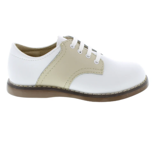 FOOTMATES CHEER SADDLE OXFORD - WHITE/ECRU