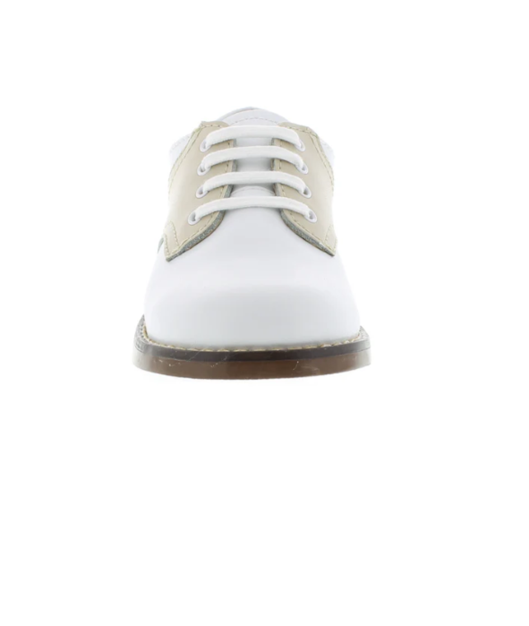 FOOTMATES CHEER SADDLE OXFORD - WHITE/ECRU