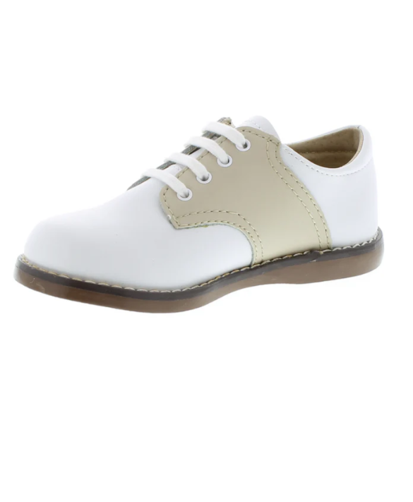 FOOTMATES CHEER SADDLE OXFORD - WHITE/ECRU