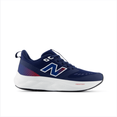 NEW BALANCE YOUTH 625 LACE RUNNING SHOE- NAVY/RED