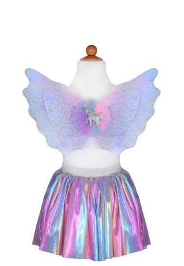 MAGICAL UNICORN SKIRT & WINGS-PASTEL 4-6