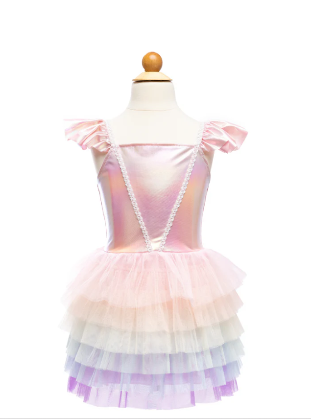 RAINBOW RUFFLE TUTU DRESS SIZE 5-6