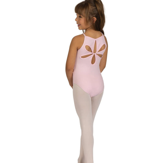 FLOWER BACK LEOTARD-PINK
