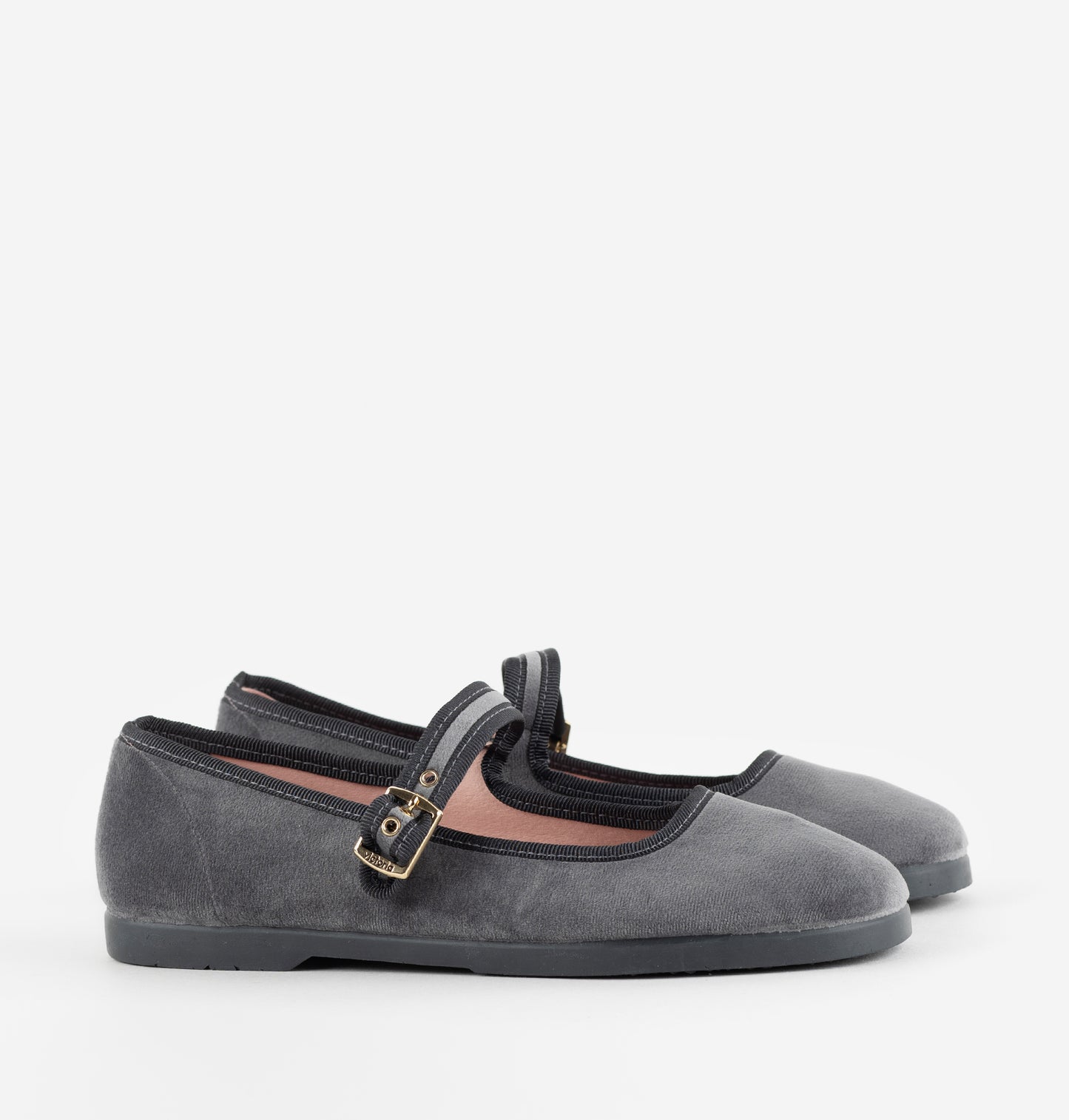 VICTORIA LADIES VELVET BALLET FLAT - GRIS