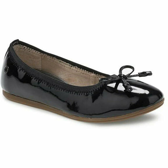 HUSH PUPPIES GIRLS JOSIE FLAT-BLACK