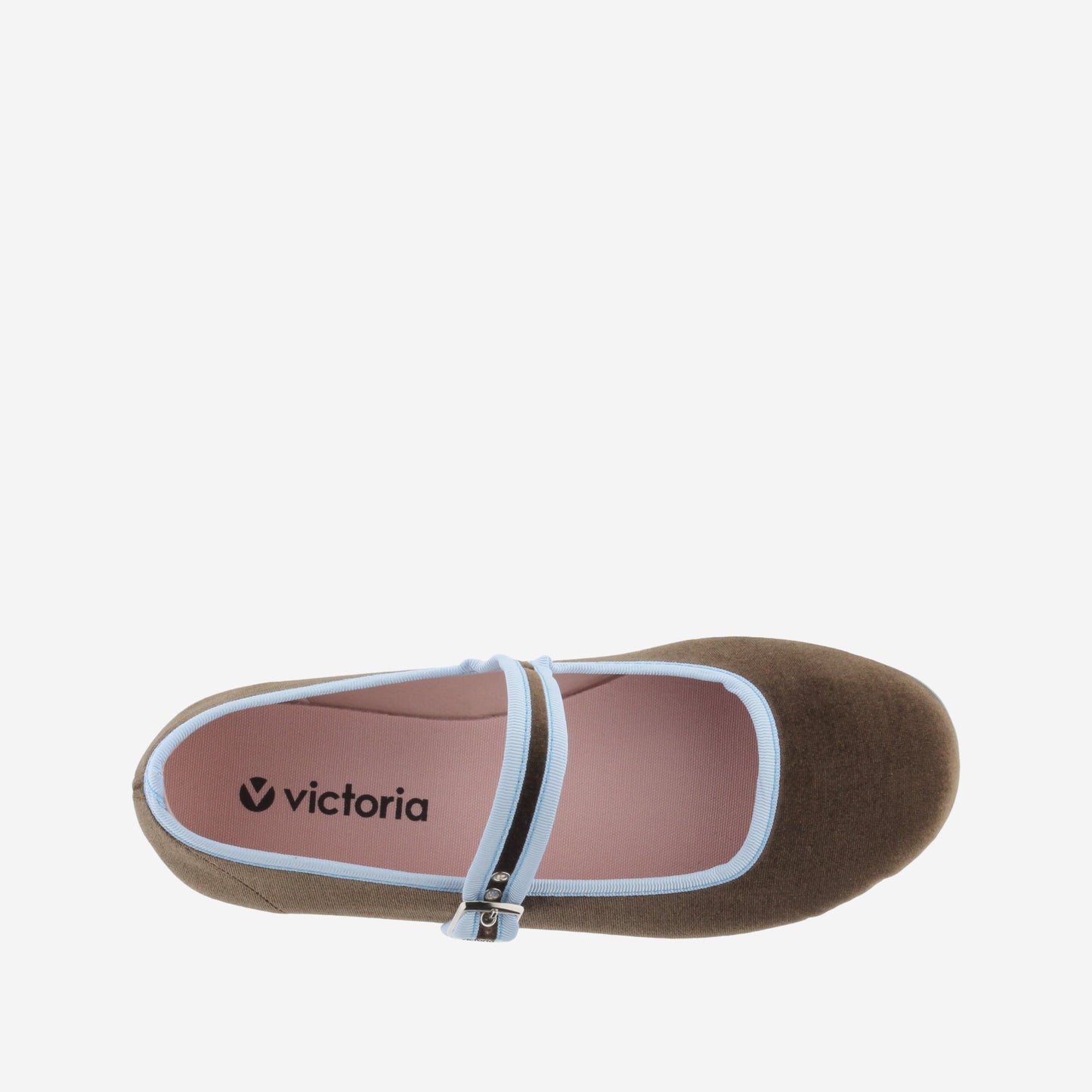 VICTORIA WOMENS VELVET BALLET FLAT-MARRON