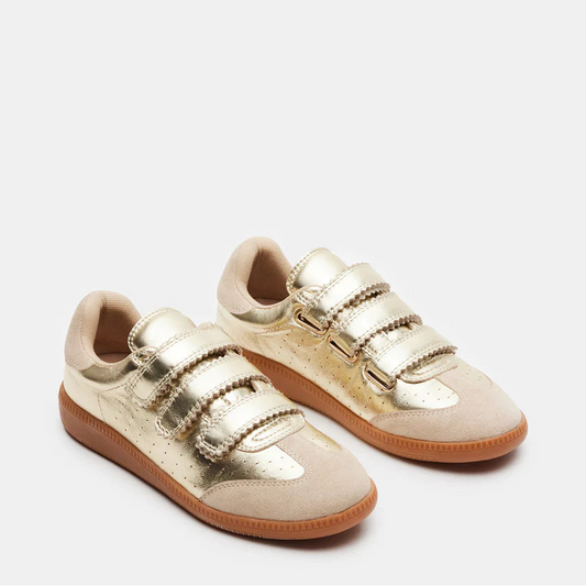 MOMENTUM WOMANS VELCRO SNEAKER-GOLD