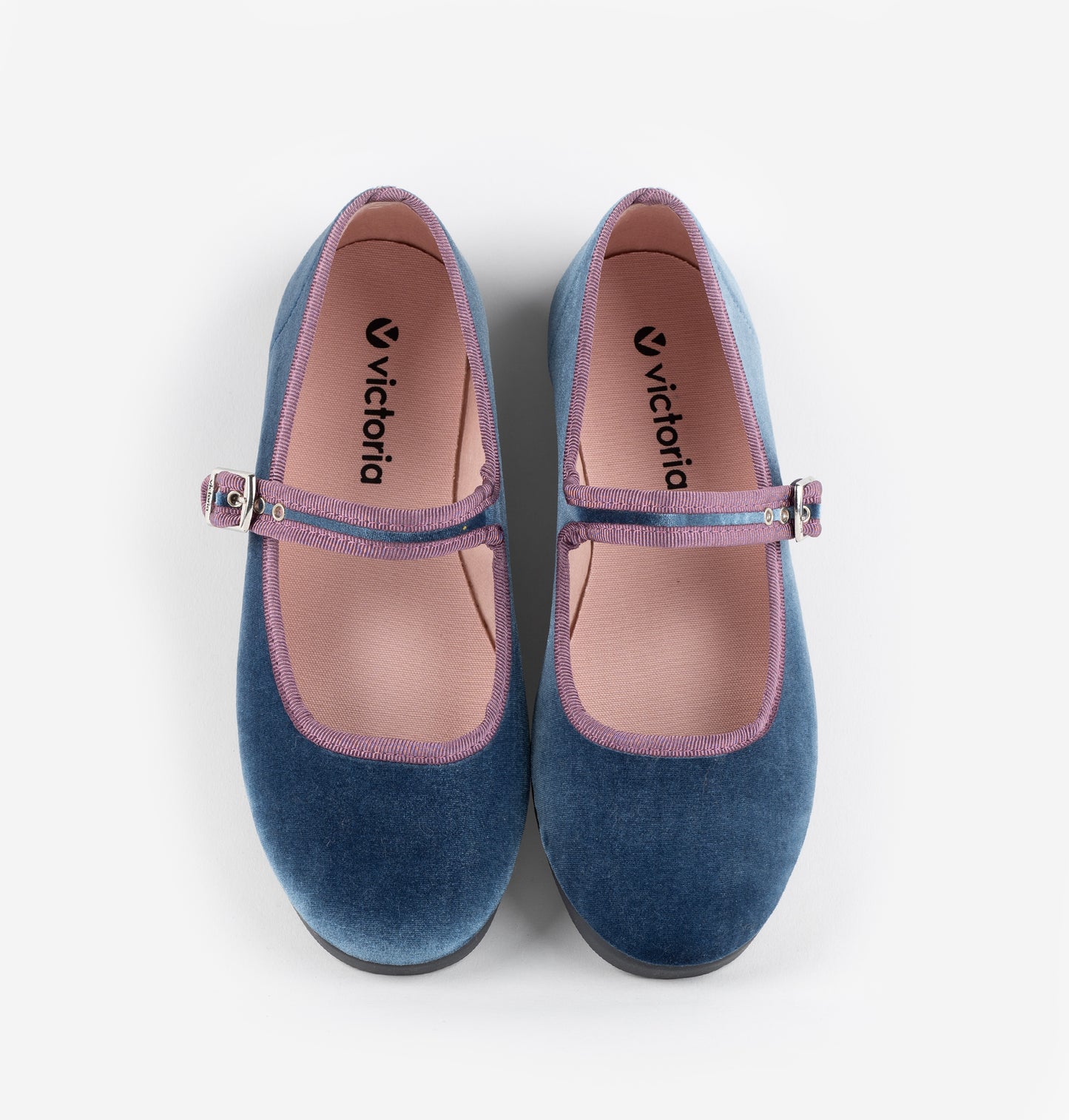 VICTORIA LADIES VELVET BALLET FLAT-PETROLEO