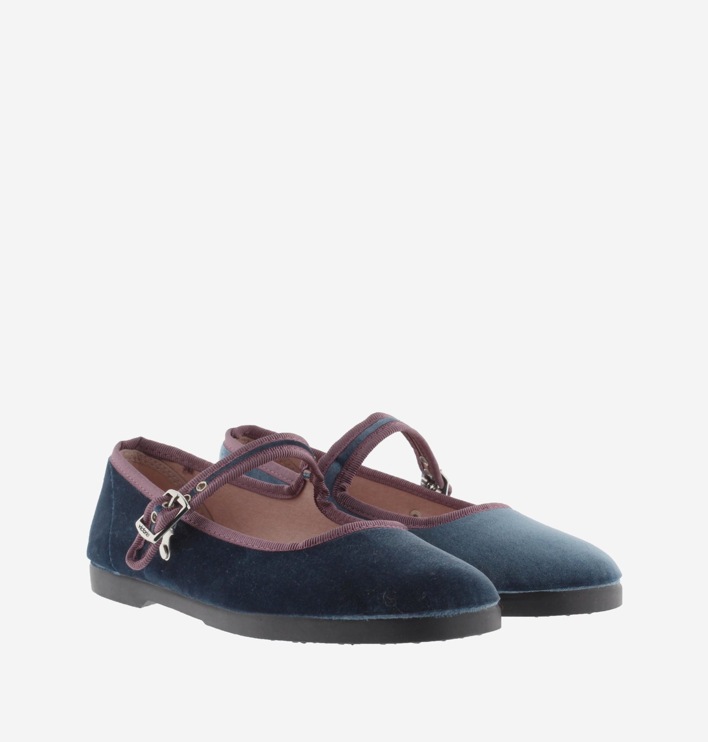 VICTORIA LADIES VELVET BALLET FLAT-PETROLEO