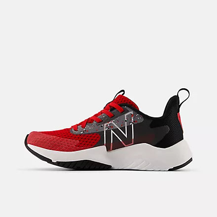 NEW BALANCE LITTLE BOYS RAVE RUN-RED/BLACK