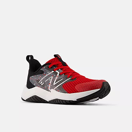 NEW BALANCE LITTLE BOYS RAVE RUN-RED/BLACK