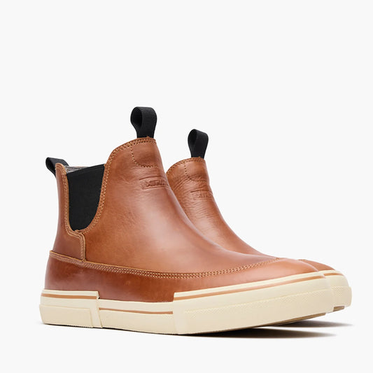 XTRATUF MEN'S LEATHER CHELSEA ANKLE DECK BOOT-BROWN
