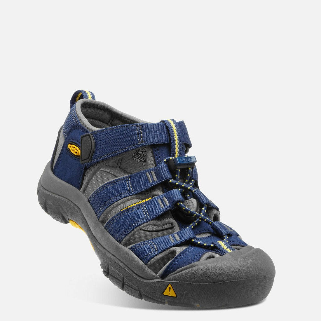 The supportive Keen Newport H2 sandal can take anything a kid can dish out. An adjustable hook-and-loop strap lets kids put them on themselves, and quick-drying webbing is perfect in and out of the water.  Hook and loop strap over instep PFC-Free materials Secure fit lace capture system All KEEN water sandals are machine washable. Use a small amount of detergent, wash on gentle cycle and air dry.