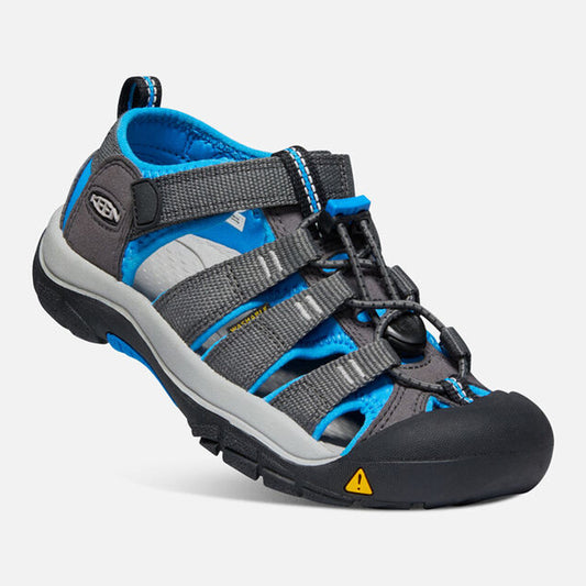 The supportive Keen Newport H2 sandal can take anything a kid can dish out. An adjustable hook-and-loop strap lets kids put them on themselves, and quick-drying webbing is perfect in and out of the water.  Hook and loop strap over instep PFC-Free materials Secure fit lace capture system All KEEN water sandals are machine washable. Use a small amount of detergent, wash on gentle cycle and air dry.