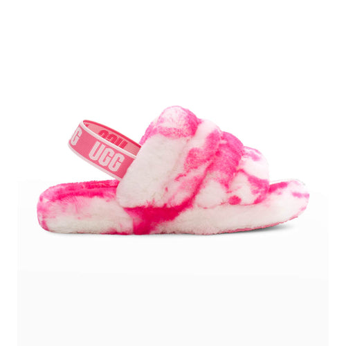 Vibrant enough to brighten your kids’ day, the UGG Fluff Yeah Gradient is fun and fashionable. Bringing together the best of a slipper and a sandal into the perfect statement shoe, these slip-ons are soft and snug. Keeping your girls comfortable through the day, the colorful ombre sheepskin and cozy fleece bring durable warmth and all-day snugness. The sole and elastic heel strap of the UGG Fluff Yeah Gradient finish up the perfect fit for your active girls to stay confident in.