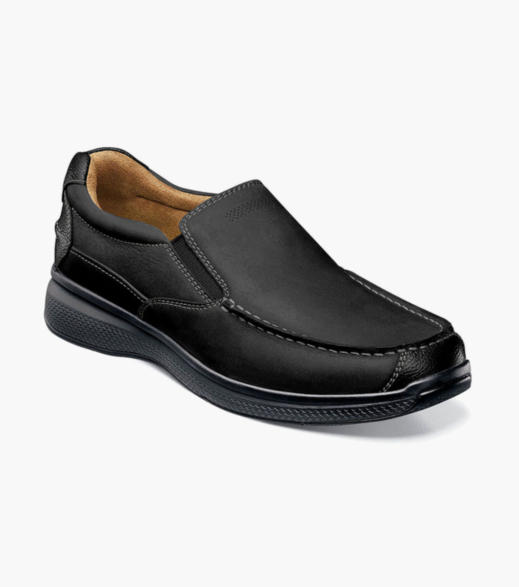 The Great Lakes region of the U.S. is known for its uncommon beauty. Our Great Lakes collection captures that spirit with stylish shoes that share a casual appeal, modern silhouette, on-trend soles, and the latest in barefoot comfort technology. The Florsheim Great Lakes Moc Toe Slip On features a venetian-style vamp and the added comfort of a dual gore enclosure.