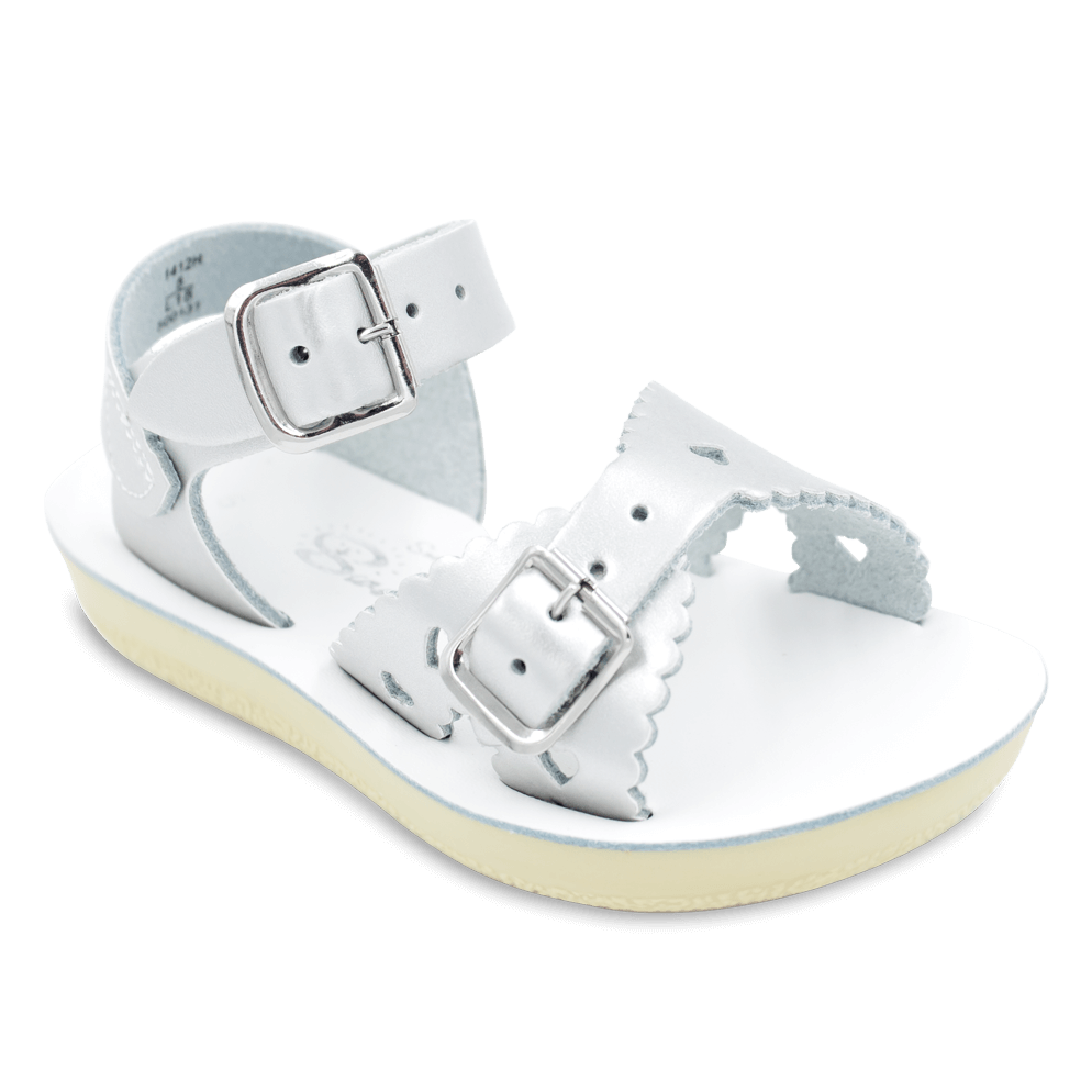 The Sun San® Sea Wee is made only in the smallest baby sizes. We have added flex over the toe making this little sandal a perfect starter pair for your tiny adventurer. A lightweight, cushioned urethane sole, rust-proof brass buckles, and scuff-resistant water friendly genuine leather make these sandals ideal for in-and-out of water wear. The Sea Wee is one of our best-selling baby sandals. Both boys and girls can wear these with anything and look great.