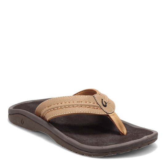 Men's OluKai, Hokua Sandal. This versatile sports sandal offers premium comfort with water friendly materials! With a quick-drying jersey knit lining and a soft comfortable nylon toe post, you'll be ready for any outdoor adventure. Water-resistant synthetic straps with decorative stitching accents Nylon toe post with quick drying microfiber lining for an extra comfortable feel Compression molded EVA midsole with ICEVA footbed that provides an anatomical fit
