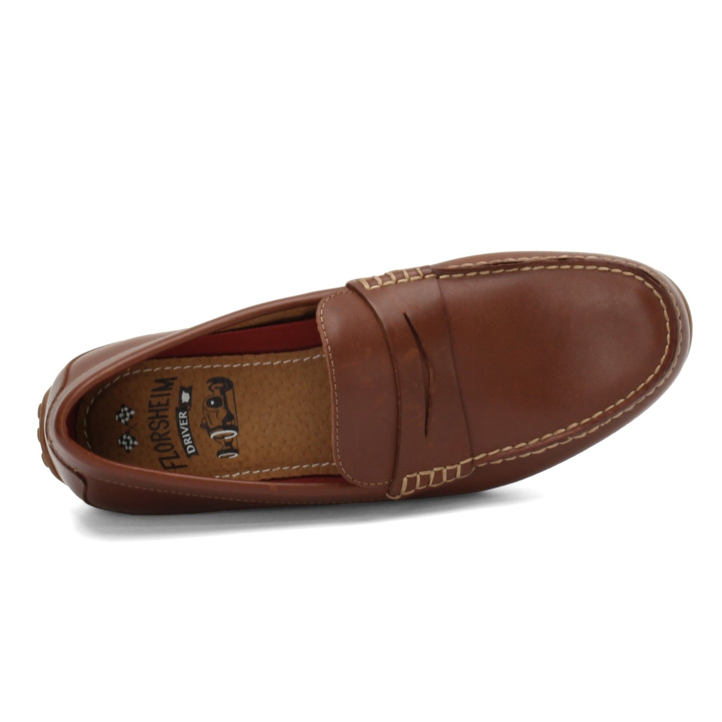 Men's Florsheim, Oval Moc Toe Penny Drivers. This driving moc is perfect for your casual looks. Leather uppers with smooth leather linings Slip on style for an easy on and off Memory foam cushioned footbed for added comfort Manmade outsole
