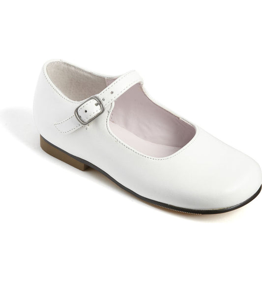 A classic mary jane is styled with a round toe and matte finish.  Adjustable strap with buckle closure. Synthetic or leather upper/synthetic lining and sole. By Nina; imported. Kids' Shoes.