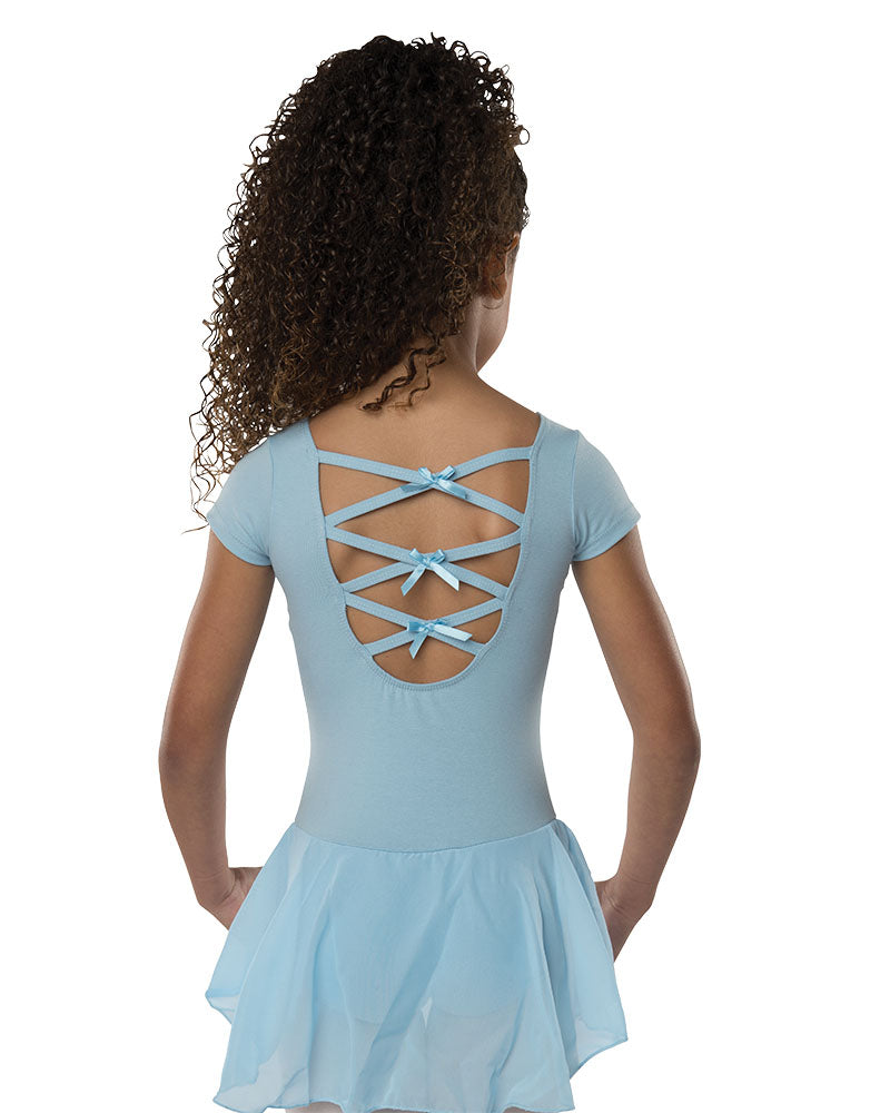 DANZ N MOTION BOW BACK LEOTARD WITH SKIRT
