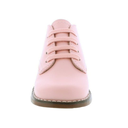 Custom Fit System – Removable, dual insoles in Medium and Wide provided for customized fitting. Roomy Toe Box – Allows tiny toes room to breathe and splay naturally during walking, enhancing balance and reducing rubbing, friction, and moisture. Arch Support – Shoe last and insole designed to provide proper arch support for developing feet. High-quarter design provides maximum support and stability for first-walkers.
