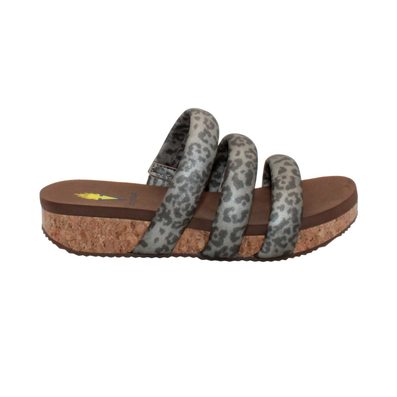 Volatile’s Gillette gives a modern feel with its asymmetrical upper in vegan leather and attractive metal adjustable buckle and clog stud accents. Featuring our signature ultra comfort EVA insole resting atop a moderate 2” cork wedge with rubber traction outsole for stability. Perfect with maxi dresses and boyfriend jeans alike.