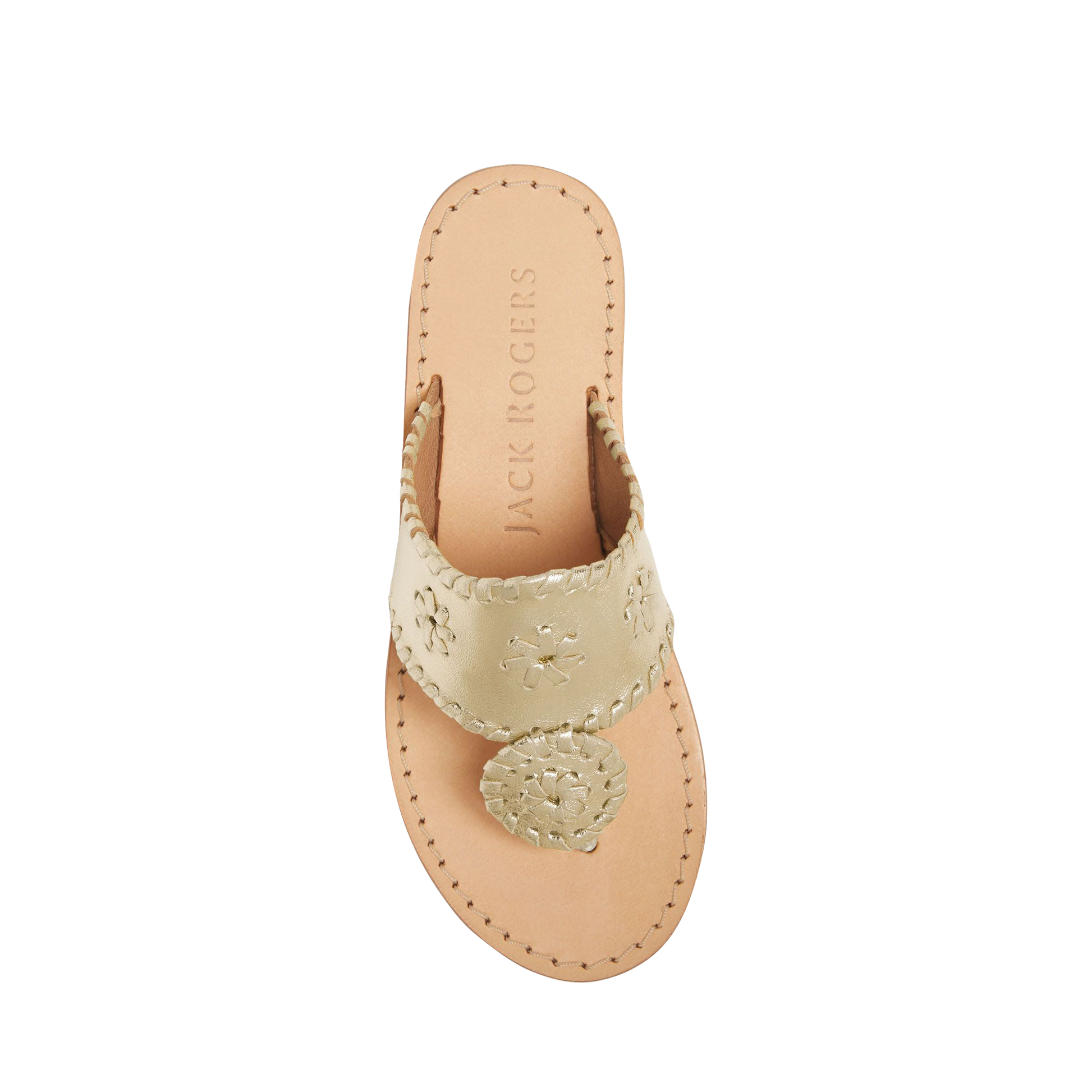 Jacks for your little fashionista! Our Girls Jacks Flat sandal features a leather upper with our signature rondelles and whipstitching. Designed with a gum rubber sole for elements of stability and grip, your mini-me will look adorable in this style.  1" Heel Height Leather Upper Leather Lining Rubber Sole