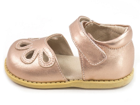 Back For Another Glorious Season, Lovely Petal Is Livie & Luca's All-Purpose Toddler Mary Jane, Ready For A Day At The Playground Or A Twirl At A Birthday Party! This Unique Little Girls Shoe Has It All: Simple Design,  APMA Approved Sole Medium Width On Flexible Trac Sole Buttery-Soft Shimmer Leather Upper Natural Leather Lining Adjustable Hook And Loop Closure For A Just-Right Fit Breathable Inner Sole Padded Collar For Comfort