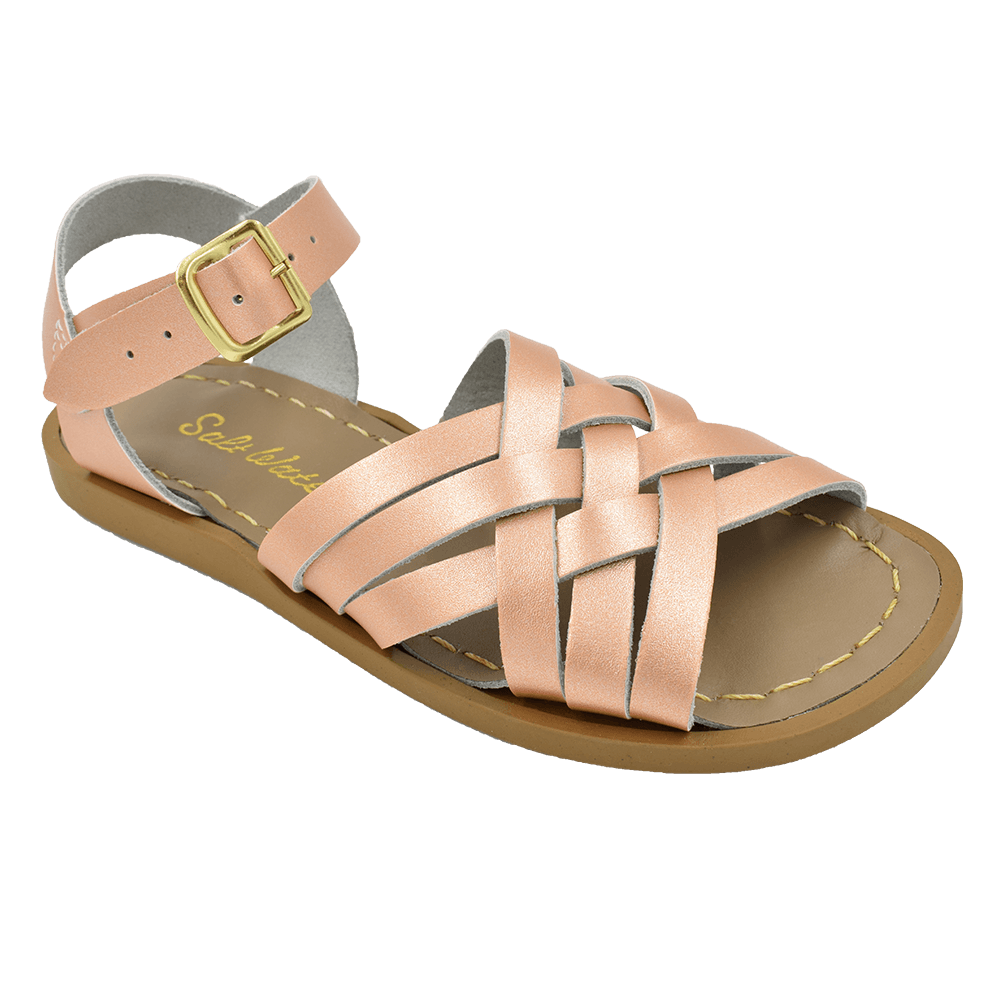 the Salt Water Retro, from the archives, rewinding the eight-track back to the Peaches & Herb era and the first wave of macramé. Now, these woven sandals are a fashion-forward statement for any wardrobe. They are ready to step out on the beach or dance floor without missing a beat.