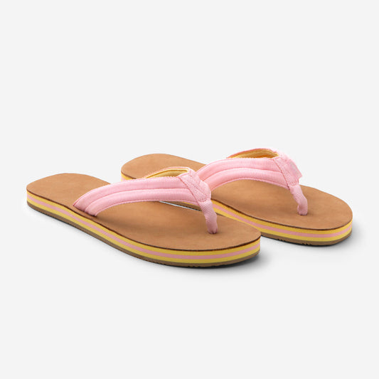 A go-to for kids of all ages, the Scouts are built to last. These leather and nylon flip flops come in a variety of colors that match every personality and closet. Step out in style, without having to lace up!              Sizes up to 8/9 have heel strap 
