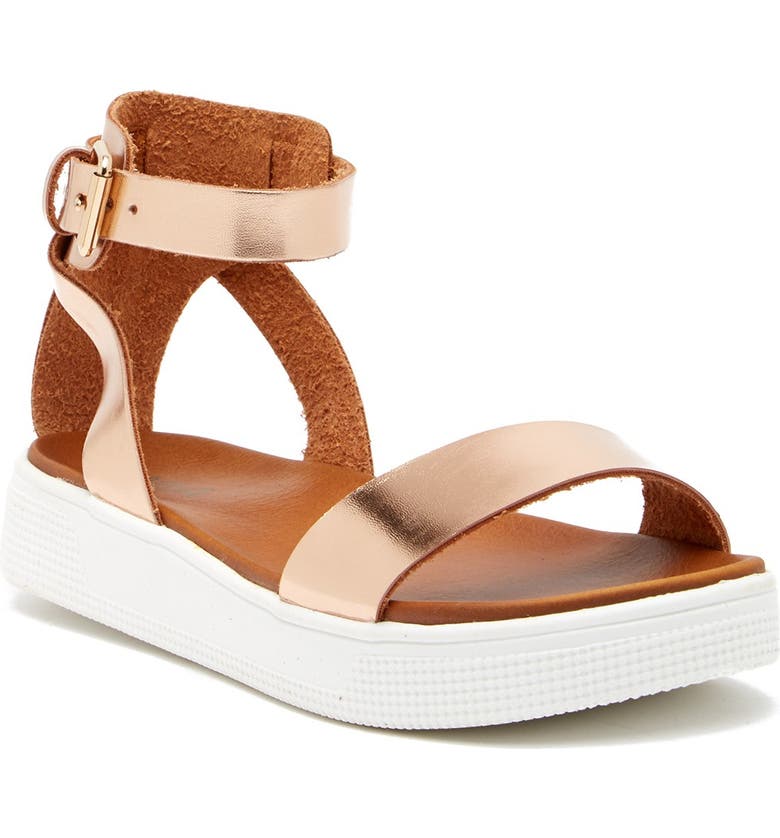 Imported The trendy Mia® Kids Little Ellen platform sandal will pull together your look perfectly. Metallic, man-made upper. Hook-and-loop strap disguised behind a fixed buckle. Lightly padded man-made lining. Open toe. Durable man-made outsole. Imported. Measurements: Heel Height: 1 1⁄4 in Weight: 8 oz Platform Height: 1 in 