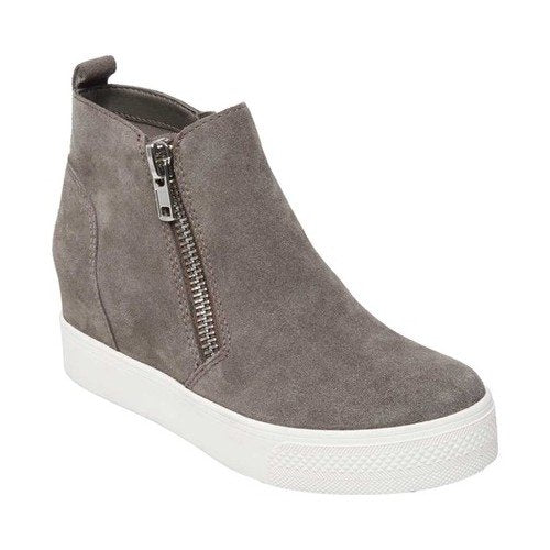 Here’s A Wedgie That You’ll Want To Rock! With A Hidden Wedge Sole, Soft Suede Upper, And Convenient Dual Side Zippers, This Sneaker Delivers A Leggy, Laid-back Look That’s Universally Flattering. Suede Upper Material Fabric Lining Rubber Sole 2.75 Inch Hidden Wedge Functional Inside And Outer Zippers