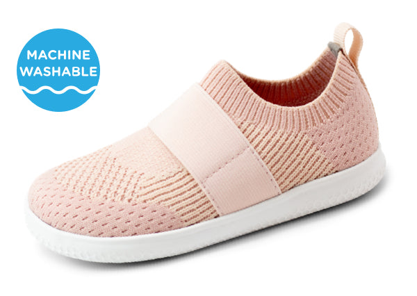 Meet Lynx, our super flexible & lightweight Athleisure-inspired sneaker. Time and time again, we hear that kids are addicted to this shoe. So easy for them to slip on themselves, and they don't want to take it off. The prettiest pink makes this style so versatile — looks great with pants, shorts, and dresses! 100% Vegan Soft fly-knit upper that stretches and moves with your foot EcoBreathe™ antimicrobial technology EZCare™ machine washable in cold water Easy slip-on and off encouraging independance