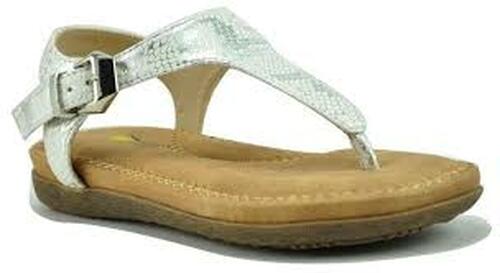 SLING BACK METALLLIC TONG WITH ULTRA COMFORTABLE FOOTBED. MEDIUM WIDTH  Sling back thong with Ultra comfortable footbed, medium width.
