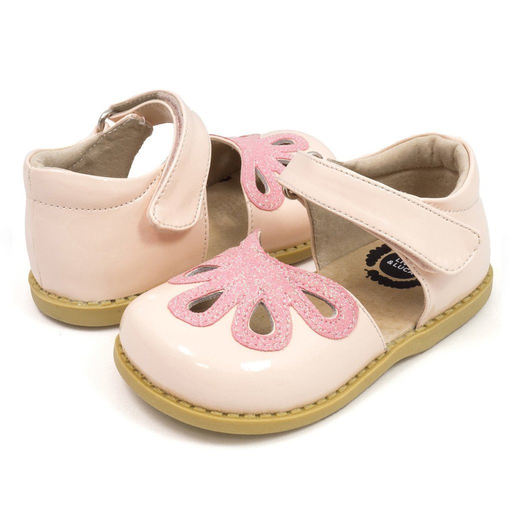 Back For Another Glorious Season, Lovely Petal Is Livie & Luca's All-Purpose Toddler Mary Jane, Ready For A Day At The Playground Or A Twirl At A Birthday Party! This Unique Little Girls Shoe Has It All: Simple Design,  APMA Approved Sole Medium Width On Flexible Trac Sole Buttery-Soft Shimmer Leather Upper Natural Leather Lining Adjustable Hook And Loop Closure For A Just-Right Fit Breathable Inner Sole Padded Collar For Comfort